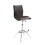 Modern Barstool Leatherette/Chrome Adjustable Height in Brown Color B091119811