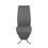 Modern Contemporary Upholstery PU Z-Shape Chair in Gray Set of 2 B091P183375