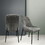 B091P183385 Dark Gray+Boucle+Solid+Dining Room+Wing Back