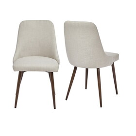 Oslo Modern Upholstery Side Dining Chair Set of 2, Beige