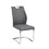 Modern Upholstery Fabric/ Chrome Dining Chair in Gray, Set of 2 B091P183621