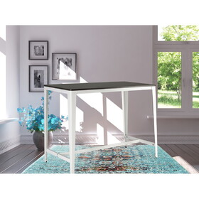 Farmhouse Style Minimalist Counter Height Table in Brown/ White B091P184054