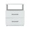 Nightstand Olienza, Two Drawers, One Shelf, White Finish B092122826
