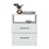 Nightstand Olienza, Two Drawers, One Shelf, White Finish B092122826