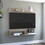 Floating Entertainment Center Albuquerque, Space for The TV&#180;s up 55", Light Pine Finish B092122842