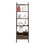 Ladder Bookcase Bull, One Drawer, Five Open Shelves, Dark Walnut Finish B092122875