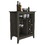 Bar Cabinet Castle, One Open Shelf, Six Wine Cubbies, Carbon Espresso Finish B092122884