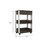 Kitchen Cart Coron with Drawer, Three-Tier Shelves and Casters, White / Dark Walnut Finish B092122893