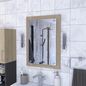Bathroom Mirror Epic, Frame, Light Pine Finish B092122925
