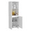 Kitchen Pantry Feery, Single Door Cabinet, Interior and External Shelves, White Finish B092122927