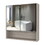 Medicine Cabinet with Mirror Lexington,Three Internal Shelves, Light Gray Finish B092122971