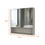 Medicine Cabinet with Mirror Lexington,Three Internal Shelves, Light Gray Finish B092122971