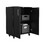 Storage Cabinet Lions, Double Door and Casters, Black Wengue Finish B092122981