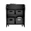 Storage Cabinet Lions, Double Door and Casters, Black Wengue Finish B092122981