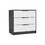 3 Drawers Dresser Maryland, Superior Top, Smokey Oak / White Finish B092122998