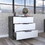 3 Drawers Dresser Maryland, Superior Top, Smokey Oak / White Finish B092122998