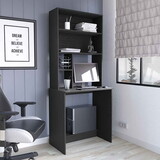 Computer Desk Monroe, Four Shelves, Black Wengue Finish B092123014