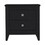 Nightstand More, Two Shelves, Four Legs, Black Wengue Finish B092123019