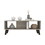 Coffee Table Plex, Two Open Shelves, Four Legs, Light Gray Finish B092123047