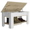 Storage Table Polgon, Extendable Table Shelf, Lower Shelf, Light Oak / White Finish B092123049