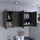 Kitchen Cabinet Durham, Four Doors, Black Wengue Finish B092123064