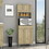 Pantry Piacenza,Two Double Door Cabinet, Light Oak Finish B092123091