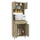 Pantry Piacenza,Two Double Door Cabinet, Light Oak Finish B092123091