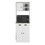 Microwave Storage Stand with 3-Doors and Drawer Arlington, White / Macadamia Finish B092123134