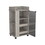 Bar Cart with Casters Reese, Six Wine Cubbies and Single Door, Black Wengue Finish B092123146