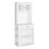 Pantry Double Door Cabinet Folbert, Three Side Shelves, White Finish B092123279