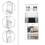 Pantry Double Door Cabinet Folbert, Three Side Shelves, White Finish B092123279