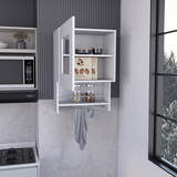 Kitchen Wall Cabinet Papua, Three Shelves, White Finish B092123309