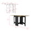 Folding Dining Table Evart, Living Room, Black / Macadamia B092142799