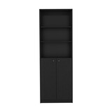 Bookcase Dual-Door Benzoni, Office, Black B092142814