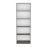 Bookcase 4-Shelves Benzoni, Office, Matt Gray / White B092142825