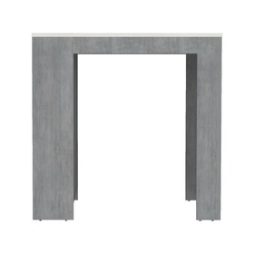 Kitchen Island Doyle, Kitchen, Concrete Gray / Ibiza Marble B092142835