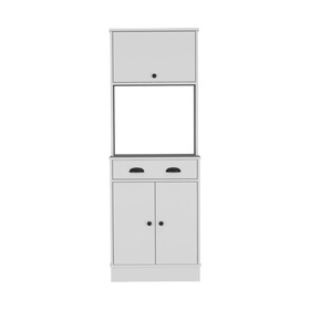 Pantry Cabinet Microwave Stand Warden, Kitchen, White B092P160295