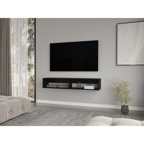 Floating TV Stand Moore, Living Room, Black B092P225202