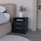 Nightstand Chase, Bedroom, Black B092P228575
