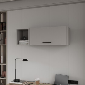Wall Cabinet Conway, Office, Smoke B092P238712