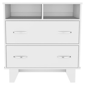 Double Drawer Dresser Arabi, Bedroom, White B092S00009