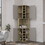 Corner Bar Cabinet Bell, Living Room, Aged Oak / Taupe B092S00021