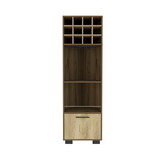 Corner Bar Cabinet Cataluña, Living Room, Mahogany / Aged Oak B092S00038