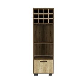 Corner Bar Cabinet Catalu&#241;a, Living Room, Mahogany / Aged Oak B092S00038