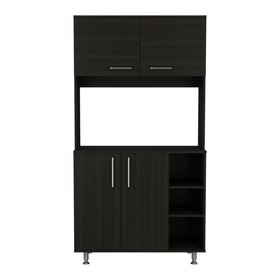 Pantry Cabinet Delaware, Kitchen, Black B092S00048