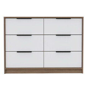 4 Drawer Double Dresser Maryland, Bedroom, Pine / White B092S00075