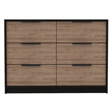 4 Drawer Double Dresser Maryland, Bedroom, Black / Pine B092S00076