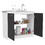 Utility Sink Vernal, Kitchen, White / Black B092S00094