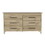 6 Drawer Double Dresser Wezz, Bedroom, Light Oak / White B092S00142