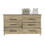 6 Drawer Double Dresser Wezz, Bedroom, Light Oak / White B092S00142